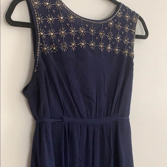 Navy Beaded Dress - Picture 3 of 7